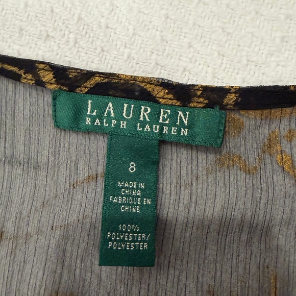 NWT Lauren Ralph Lauren Y2K Luxury 90’s Floral Mesh Wrap Blouse Size 8 Festival - Picture 13 of 17
